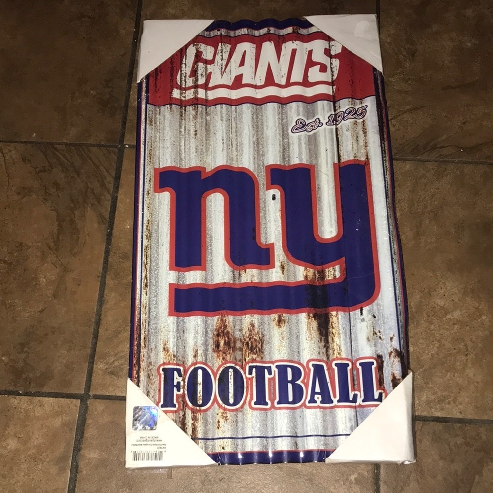 NIP NFL Giants Metal Sign